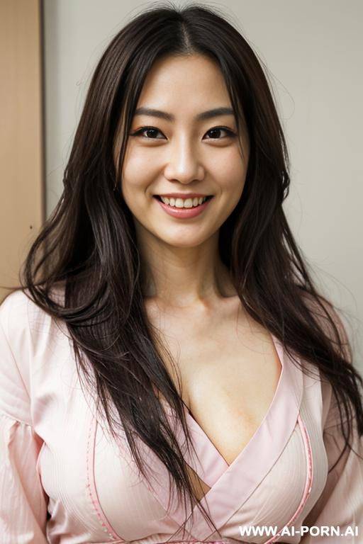 highly expressive. japanese patissier. long wavy gradient-brunette hair. close-up in decent clothes. she is natural. real-life sei-ra sodes-hiro! it seems as if she draws me closer. - #main