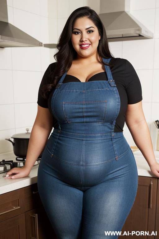 super obese, ssbbw, domesticated, housewife, tight apron, beautiful hot mexican, chicana, chola style, super plump, pear shaped bbw, hourglass figure, pretty face, tight clothes, tight shirt, extra thicc, big belly - #main
