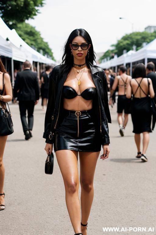 black, street, festival outfit - #main