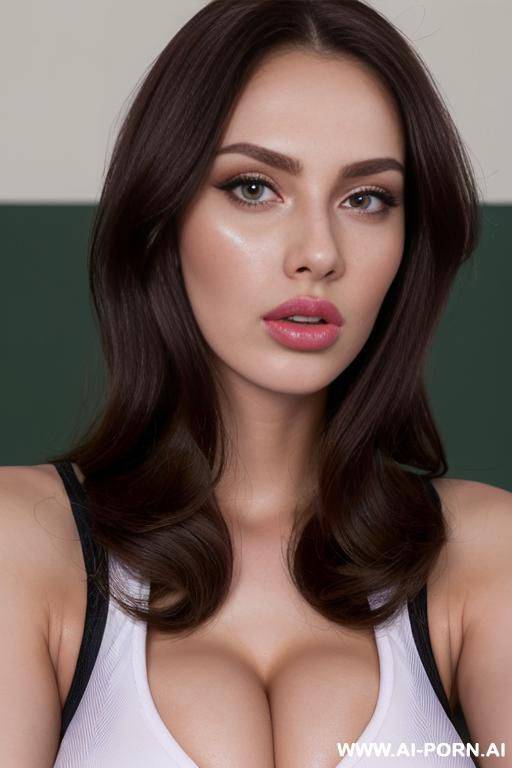 (((sexy pose))) (photoshoot) (gorgeous model) (full lips) (pretty eyes) (ahegao) (lush hair) (pouting) (seductive) (hourglass figure) - #main