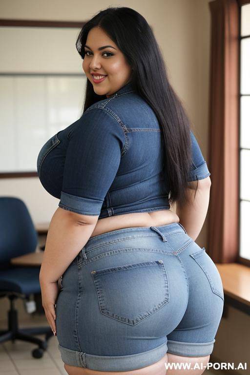 huge ass, mexican, 00 pounds, pear shaped figure, supermodel, long hair, chola style, blue jean shorts, rotund bbw, massive hips, massive ghetto booty - #main