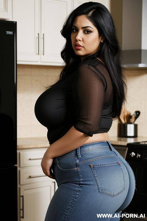 mexican, pear shaped, extra thicc, supermodel, long hair, chola style, chicana, rotund, very fat - #main