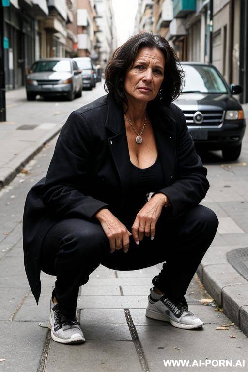 homeless squatting in street - #main
