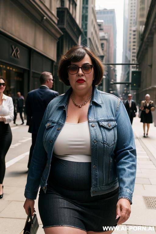 denim jacket sunglasses walking - #main