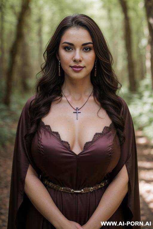 ((high quality)) ((depth of field)) ((beautiful face)) ((natural plump breasts)) ((necklace)) ((slutty smirk)), ((wide hips)), ((makeup)), ((earring)), ((pov)), ((body pretty)), (topless)), ((eye contact)), ((full body)) - #main