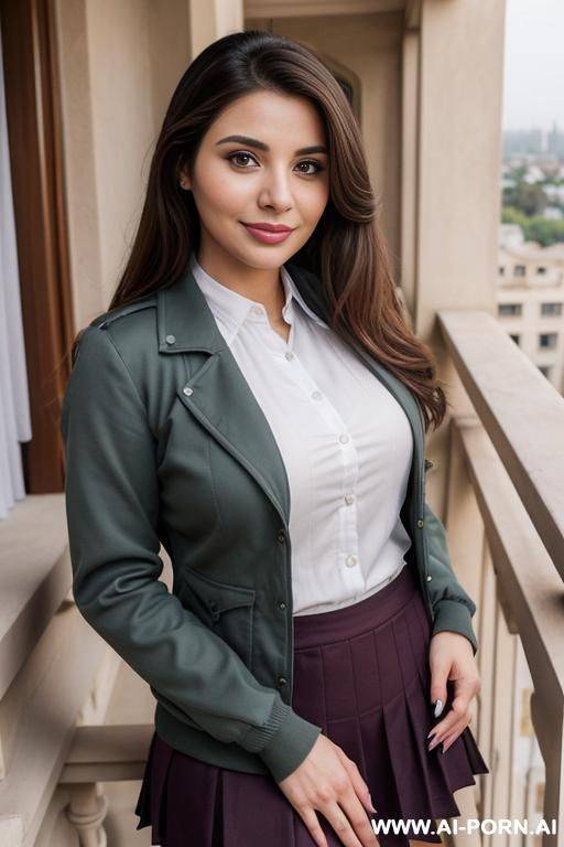 ((pakistani )), ((actress topanga)), (pretty face), (detailed face), (soft slutty smile), (perfect), (natural lighting), ((highly detailed photo)), ((busty)), (((fancy mansion balcony ))) - #main