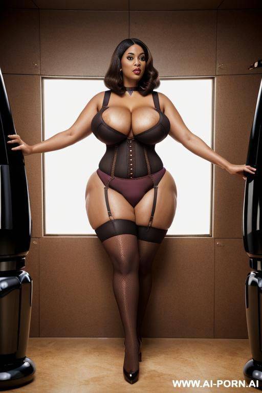 a fat voluptuous bbw who is bound and gangbanged by robots - #main