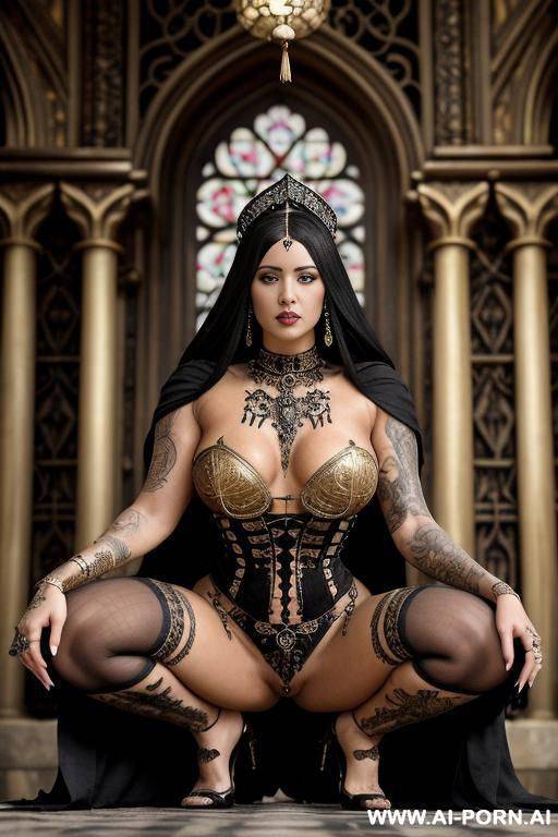 luxury boho gold rhinestone body chain, long layered rhinestone tassel chest chain, rhinestone tassel chain face mask.(((( tan skin)))), (((extreme hourglass body shape))) (((wide pelvic bones))) (((sex bomb))) (((narrow strong waist))) - #main