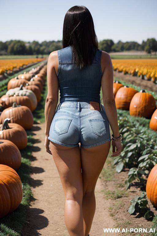 (suburban mom) (denim shorts) (pumpkin patch) - #main