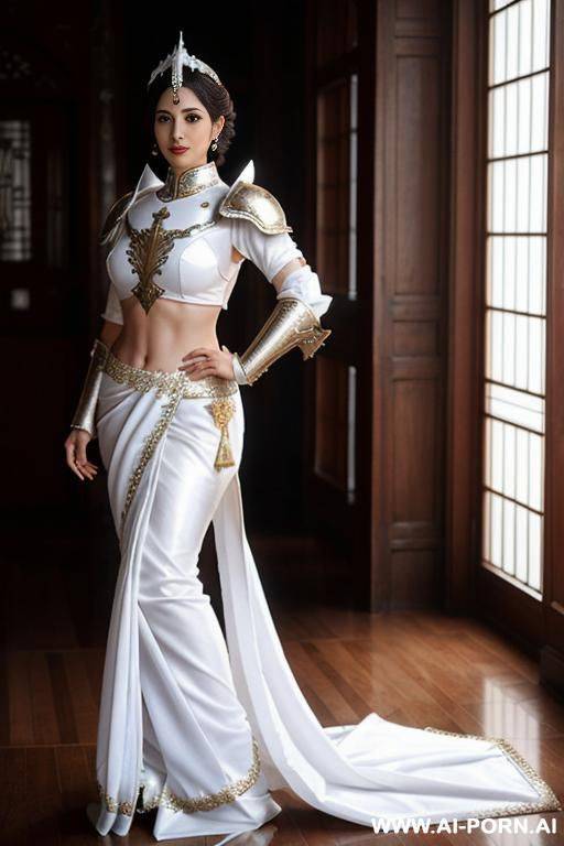 satin saree with ghoonghat - #main