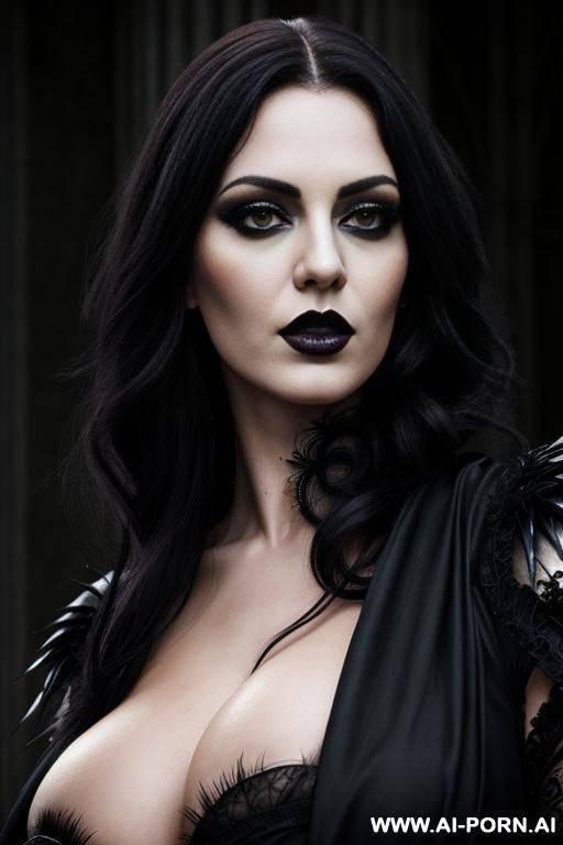 portrait of a crow, gothic style, realistic style - #main