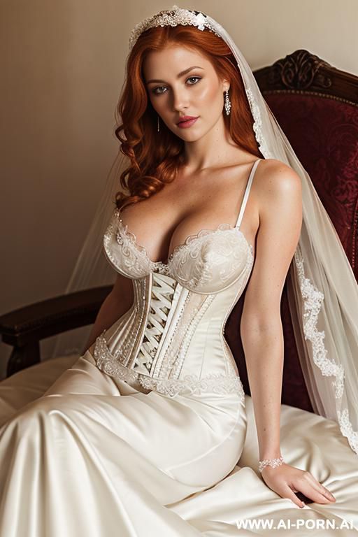 lustful eye contact, sheer lingerie, wedding night - #main
