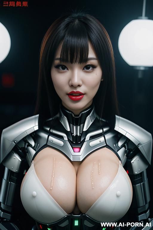((full lips)), ((cyber armor)), ((led)), ((dildo)), ((cyber chinese city)), ((morning)), ((boobs and body drenched in liters of cum)) - #main