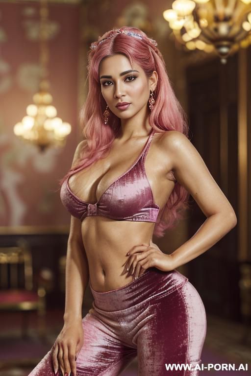 ((luxury dressing room), ((topless, black yoga pants ), ((tanned indian )), (asin), (lean), (pretty face), (detailed face), (soft slutty smile), (perfect), (natural lighting), ((highly detailed photo)), ((busty)) - #main