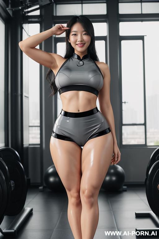 (chinese), (20-years-old), (pear body shape), (black eyes), (black hair), (wavy hair), ((((huge thighs), (massive thighs), (gigantic thighs), (thigh expansion), (glossy thighs), (huge legs), (massive legs), - #main