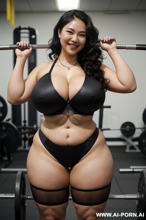 (((((thick thighs), (huge thighs), (massive thighs), (thigh expansion), (gigantic thighs), (huge tits), (massive tits), (gigantic tits), (breast expansion), (long black wavy hair), (cur y hourglass body type), (full shot))))) - #main