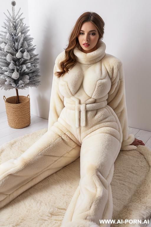 (((hole pussy view))), tight extreme fluffy jumpsuit huge furry sheep fur, massive thick fluffy sheep cozy jumpsuit, huge spreading pussy, big labia lips pussy, public hair pussy, uggs , natural sheep fur turtleneck fluffy cosy jumpsuit, - #main
