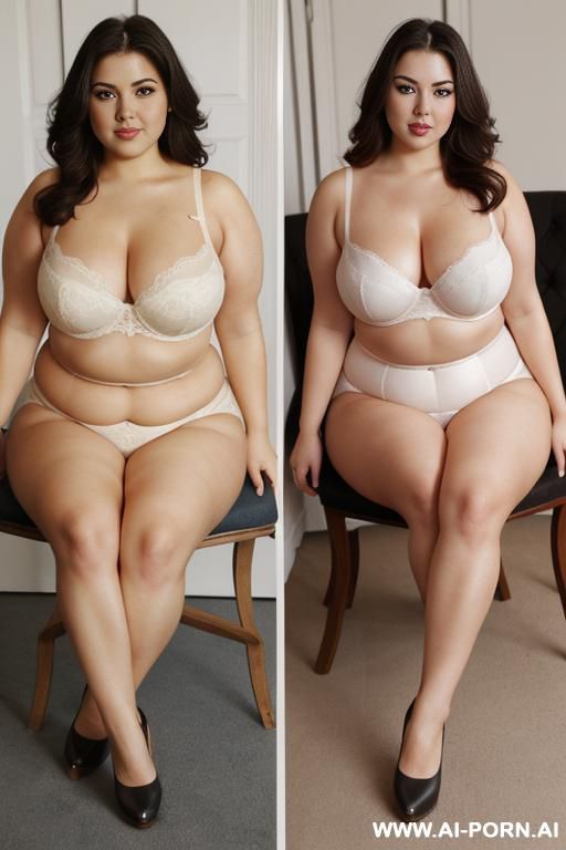before after pic stye of a chubby puffy curvy woman - #main
