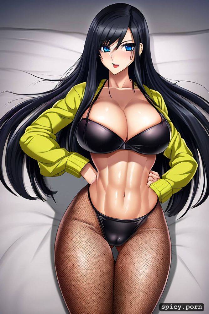 perfect face, big tits, fishnet tights, hourglass figure, japanese - #main