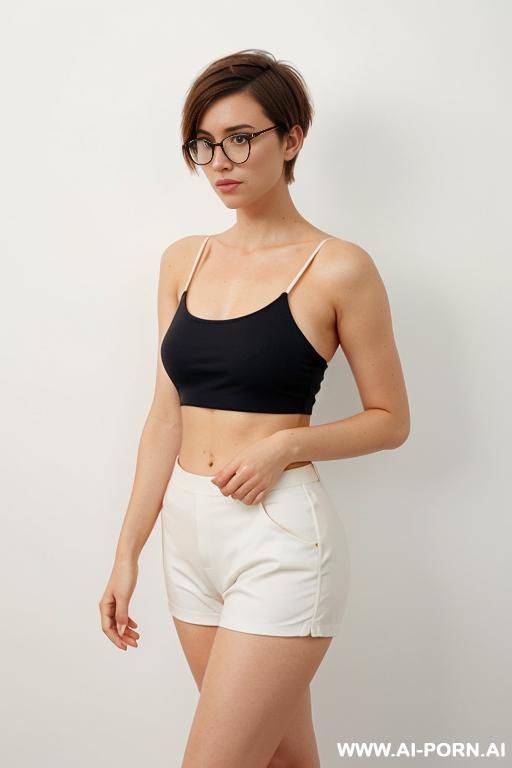 round glasses, short hair - #main