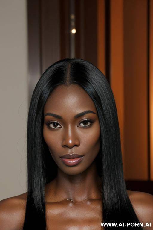 beautiful, ebony, dark skin, very large lips, straight hair - #main
