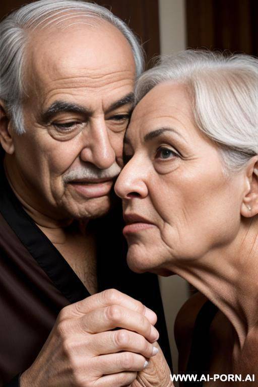 prewoman arab kissing old man - #main