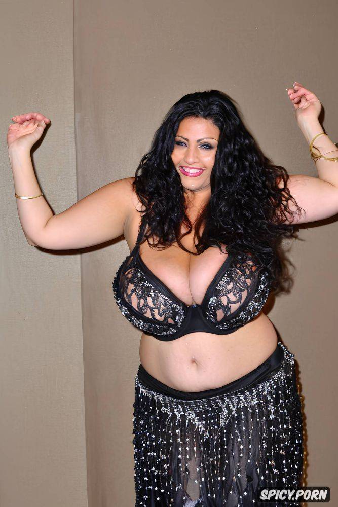 half view, half view, color photo, beautiful perfect face, gorgeous indian belly dancer - #main