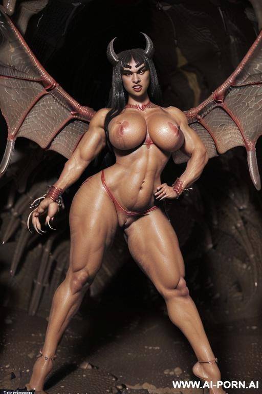 (((realistic look, super realistic))) ((frontal view)) (((devil woman, succubus))) (((beautiful devil woman, sexy succubus))) (((sexy beautiful and ly))) ((((fat strong body, fat muscular body)))) ((((fat - #main
