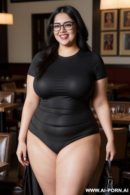 supermodel, very , mexican, hourglass figure, tight band tshirt, exceptionally wide hips, pear shaped, punk rocker, rotund, long hair, extra thicc bbw, gordita - #main