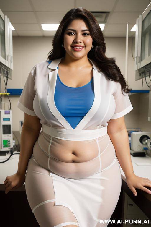 supermodel, mexican, very , hourglass figure, wearing hospital gown, extremely pear shaped, voluptuous - #main
