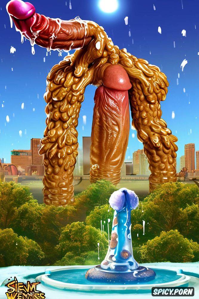 snowstorm, cookie monster, penis fountain1 4, everything looks like a penis - #main