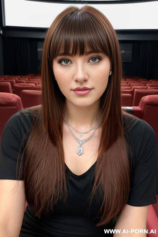 inside cinema, sit. necklace with diamond - #main