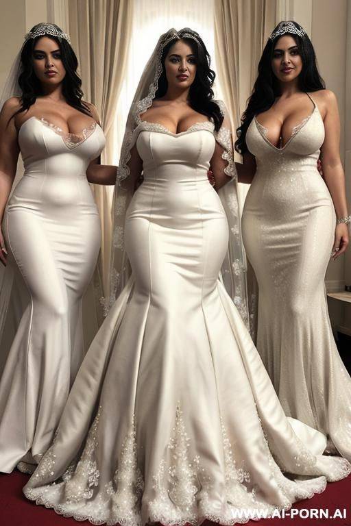 (full body view), (multiple women), (curvy bodies), (slutty dresses), - #main