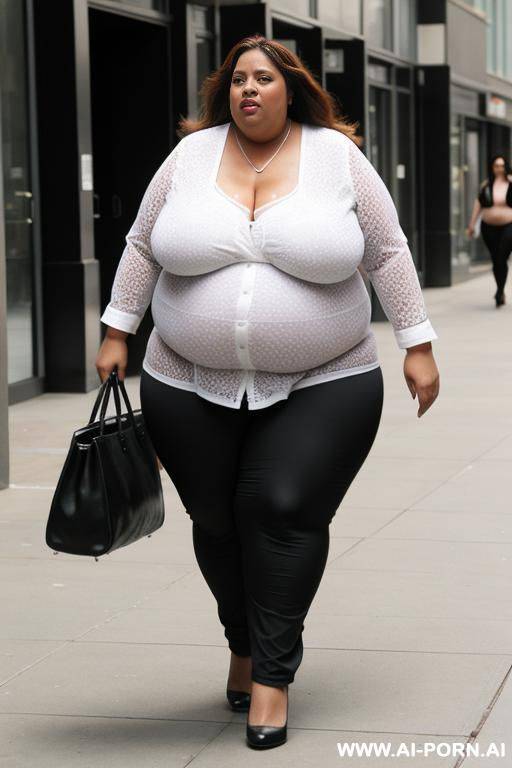 morbidly obese woman walking to - #main