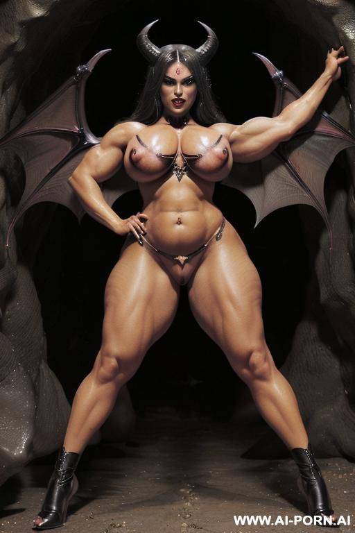 (((realistic look, super realistic))) ((front view, frontal view)) (((devil woman, succubus))) ((mistress of the underworld, goddess of darkness)) ((dominant and cruel)) ((sexy and beautiful)) (((thick - #main