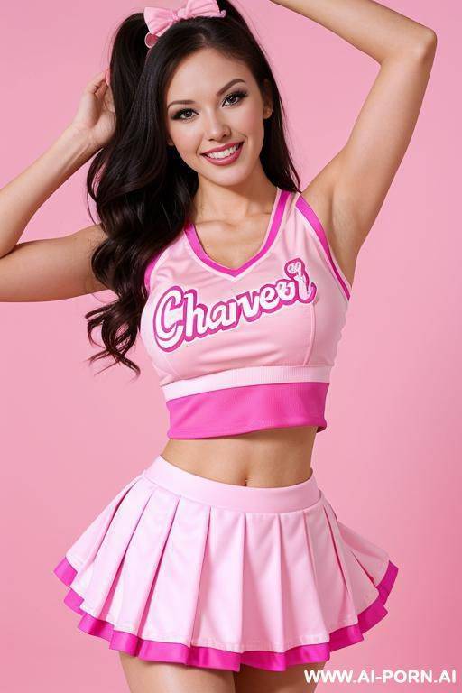 cheerleader, cleavage, y frame, beautiful symmetrical face - #main