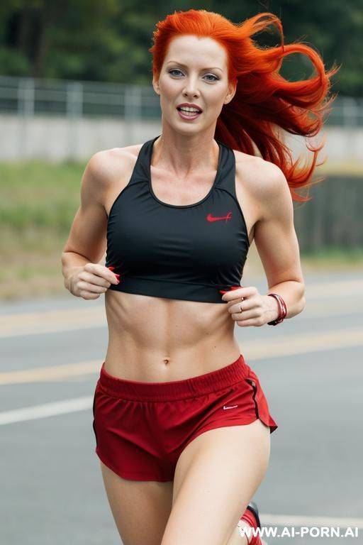 running red hair - #main