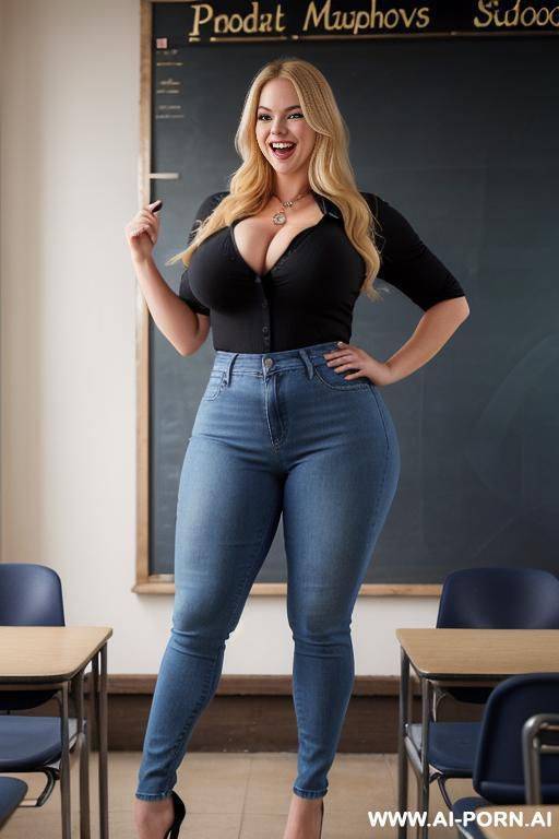 blonde, supermodel, , hourglass physique, pear shaped, extra wide hips, massive thighs - #main
