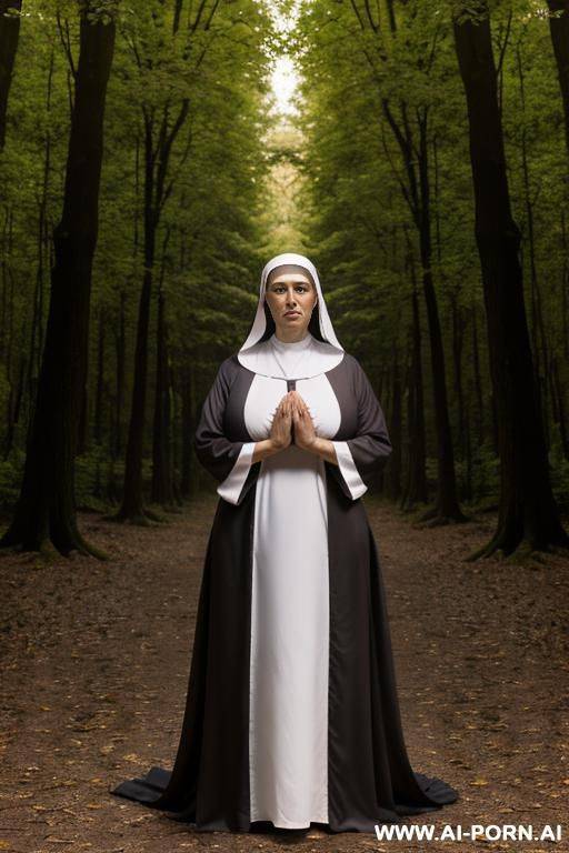 on all four pose, praying, full body view - #main