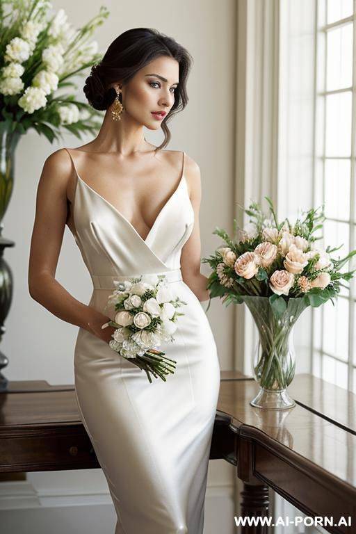 classic and elegant:a woman exudes timeless poise, rned in refined details. her poised presence, flowing fabrics, and subtle beauty evoke sophistication and allure - #main