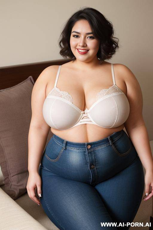 mexican, supermodel, high rise jeans, very wide hips, pear shaped, extra thick, deliciously plump, big woman, bbw - #main