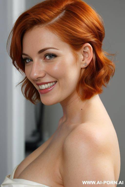 side swept hairstyle, short hair, front view - #main