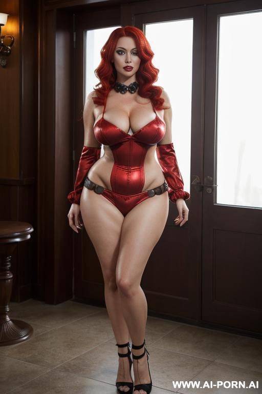 full view, gorgeous cacked woman , soft s , red hair, fallout tits , beautiful sexy boobs, natural sexy pretty body, eye contact - #main