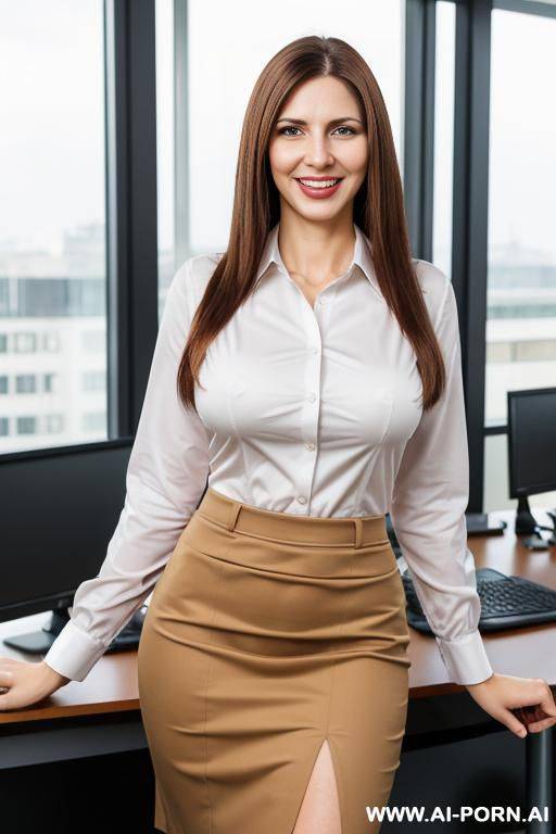 work attire, office shirt, skirt - #main