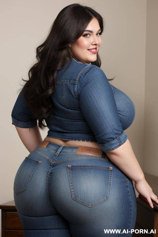 snacking, obese, mexican, ssbbw, wife and rotund, supermodel, pear shaped, drinking potion, extremely wide hips, massive round ass, rotund big belly, fat thighs, high rise jeans - #main