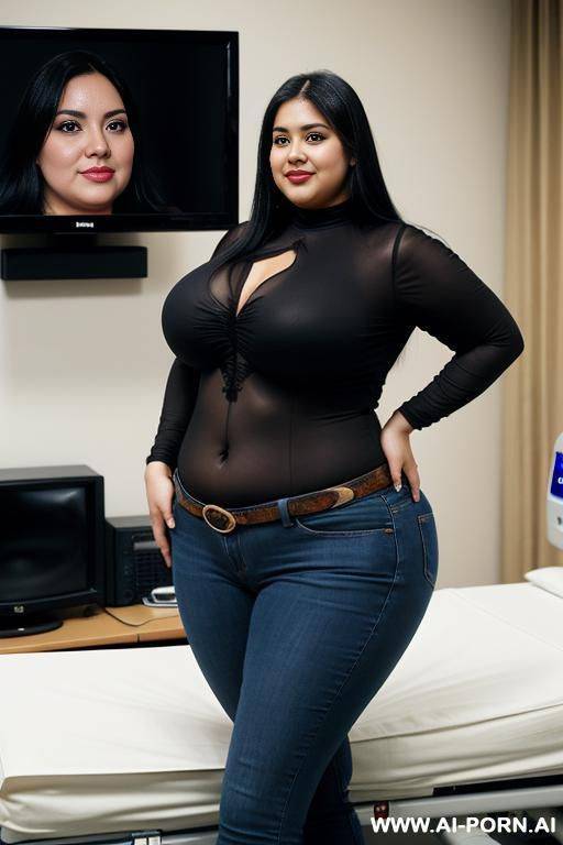 beautiful, mexican, tight shirt, wide circular hips, pear shaped, drinking potion, very fat, hourglass - #main