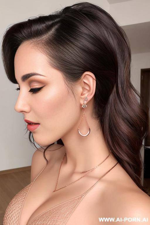 perhaps replace the ear rings with rose gold hoop ear rings - #main