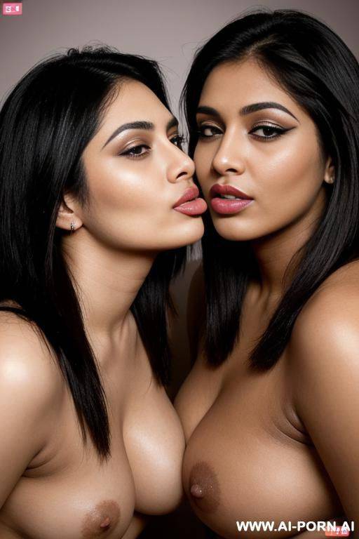 two lesbian woman kissing in bed - #main