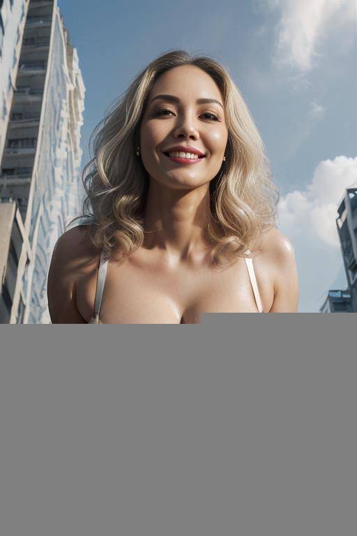 (((point of view from the ground looking up))), (((point of view of the clouds looking up))), ((((point of view looking up from below))), (((((walking on the busy city streets between the - #main