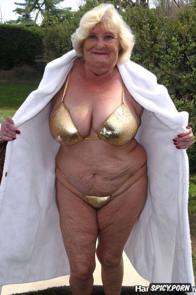 ninety something ginger granny wavey hair, small saggy tits - #main
